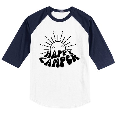 Happy Camper Sunrise Baseball Sleeve Shirt