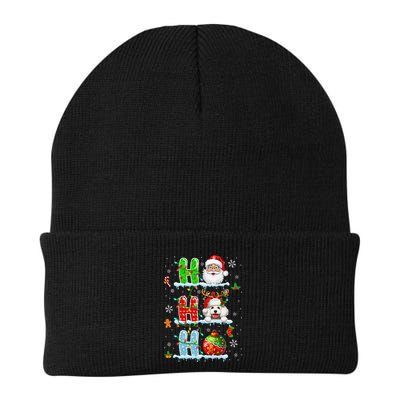 Ho3 Christmas Santa Laughing Reindeer Poodle Owner Beanie
