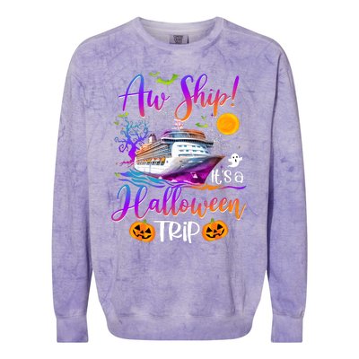 Halloween Cruise Squad Family Matching Colorblast Crewneck Sweatshirt