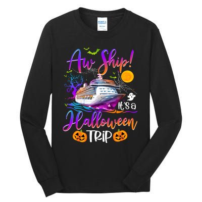 Halloween Cruise Squad Family Matching Tall Long Sleeve T-Shirt