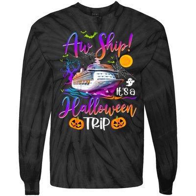 Halloween Cruise Squad Family Matching Tie-Dye Long Sleeve Shirt