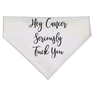 Hey Cancer Seriously Fuck You Fuck Cancer Funny Gift USA-Made Doggie Bandana