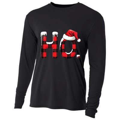 Ho Christmas Santa Where My Hos At Group Cooling Performance Long Sleeve Crew