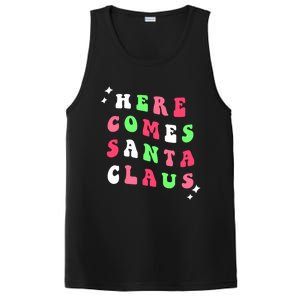 Here Comes Santa Claus Retro Merry Christmas Xmas Gift PosiCharge Competitor Tank