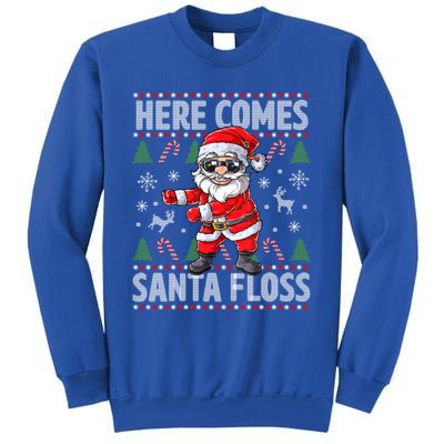 Here Come Santa Floss Christmas Tree Santa Claus Christmas Gift Sweatshirt