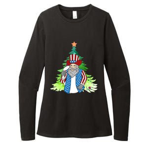 Here Comes Santa Clauspatriotic Kris Kringle Christmas Tree Gift Womens CVC Long Sleeve Shirt