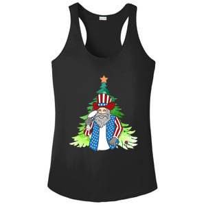 Here Comes Santa Clauspatriotic Kris Kringle Christmas Tree Gift Ladies PosiCharge Competitor Racerback Tank