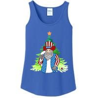 Here Comes Santa Clauspatriotic Kris Kringle Christmas Tree Gift Ladies Essential Tank