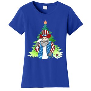 Here Comes Santa Clauspatriotic Kris Kringle Christmas Tree Gift Women's T-Shirt