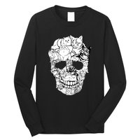 Halloween Cat Skull Kitty Skeleton Costume Skull Cat Long Sleeve Shirt