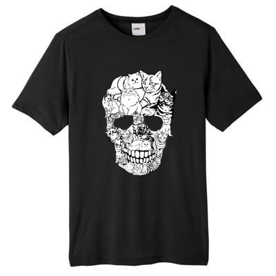 Halloween Cat Skull Kitty Skeleton Costume Skull Cat Tall Fusion ChromaSoft Performance T-Shirt