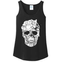 Halloween Cat Skull Kitty Skeleton Costume Skull Cat Ladies Essential Tank