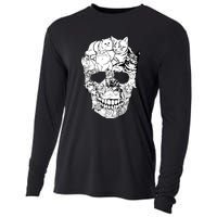 Halloween Cat Skull Kitty Skeleton Costume Skull Cat Cooling Performance Long Sleeve Crew