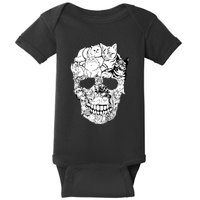 Halloween Cat Skull Kitty Skeleton Costume Skull Cat Baby Bodysuit