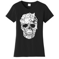 Halloween Cat Skull Kitty Skeleton Costume Skull Cat Women's T-Shirt