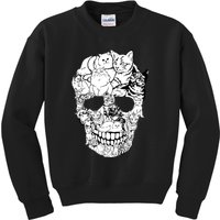 Halloween Cat Skull Kitty Skeleton Costume Skull Cat Kids Sweatshirt