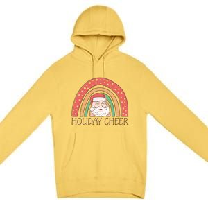 Holiday Cheer Santa Rainbow Graphic Premium Pullover Hoodie