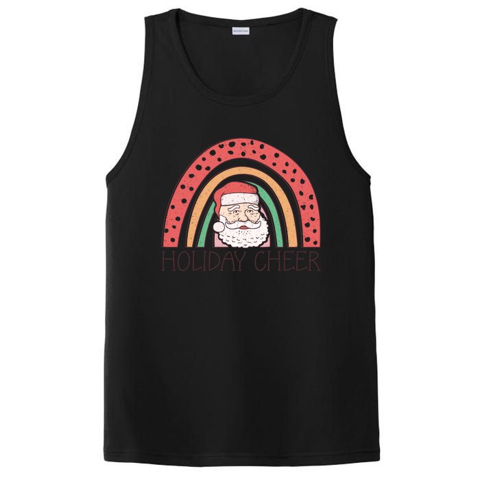 Holiday Cheer Santa Rainbow Graphic PosiCharge Competitor Tank