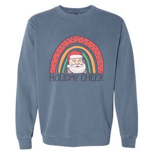 Holiday Cheer Santa Rainbow Graphic Garment-Dyed Sweatshirt