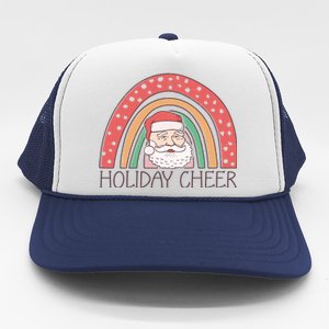 Holiday Cheer Santa Rainbow Graphic Trucker Hat