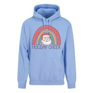 Holiday Cheer Santa Rainbow Graphic Unisex Surf Hoodie