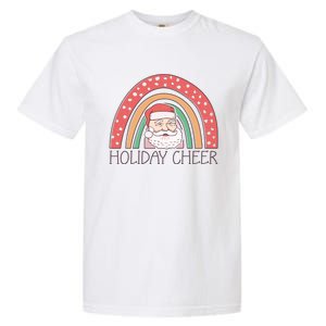 Holiday Cheer Santa Rainbow Graphic Garment-Dyed Heavyweight T-Shirt