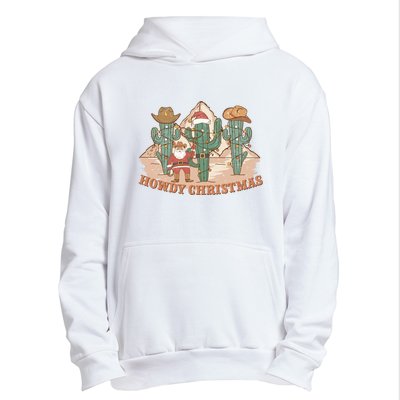 Howdy Christmas Sublimation Funny Cactus Xmas Lights Gift Urban Pullover Hoodie