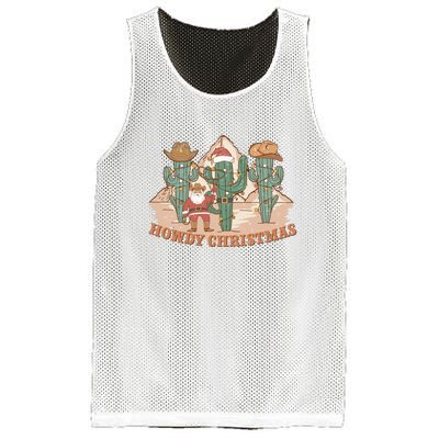 Howdy Christmas Sublimation Funny Cactus Xmas Lights Gift Mesh Reversible Basketball Jersey Tank