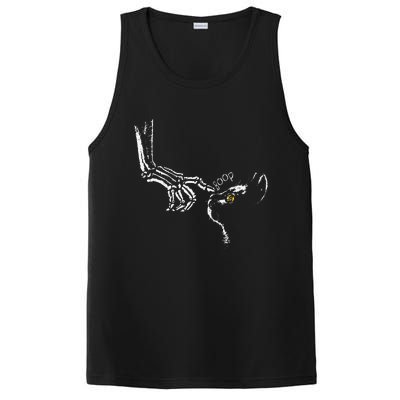 Halloween Cute Skeleton Hand Black Cat Boop Nose Cat Lover PosiCharge Competitor Tank