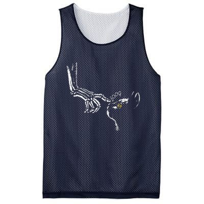 Halloween Cute Skeleton Hand Black Cat Boop Nose Cat Lover Mesh Reversible Basketball Jersey Tank