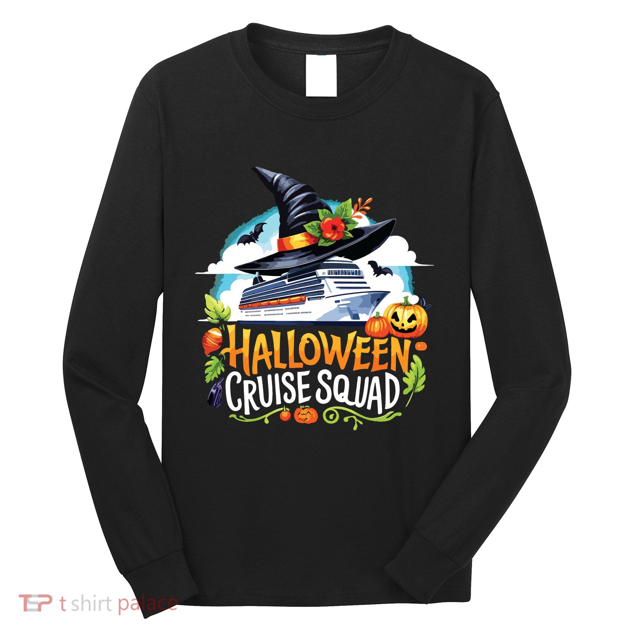 Halloween Cruise Squad Happy Halloween Spooky Pumpkin Cruise Long Sleeve Shirt