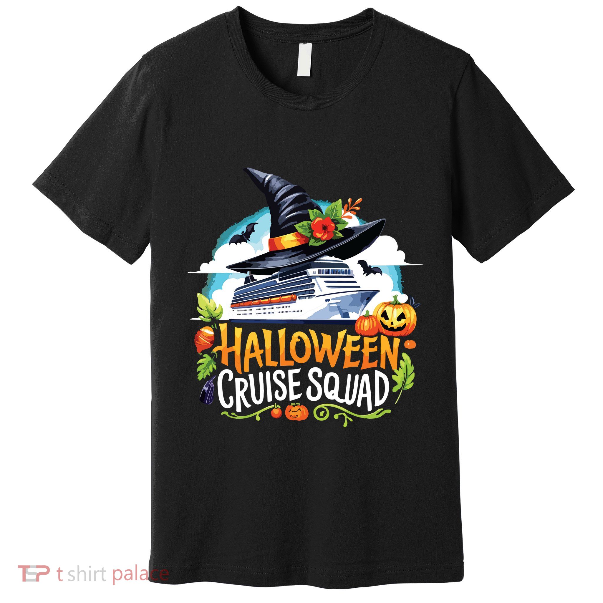 Halloween Cruise Squad Happy Halloween Spooky Pumpkin Cruise Premium T-Shirt