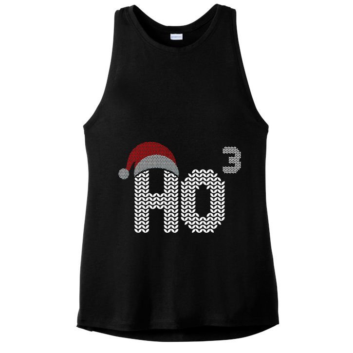 Ho Cubed Shirt Funny Christmas Math Teacher Gift Ho Ho Ho  Ladies PosiCharge Tri-Blend Wicking Tank