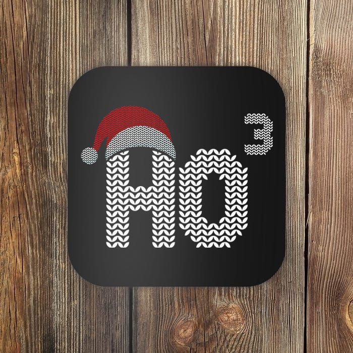 Ho Cubed Shirt Funny Christmas Math Teacher Gift Ho Ho Ho  Coaster