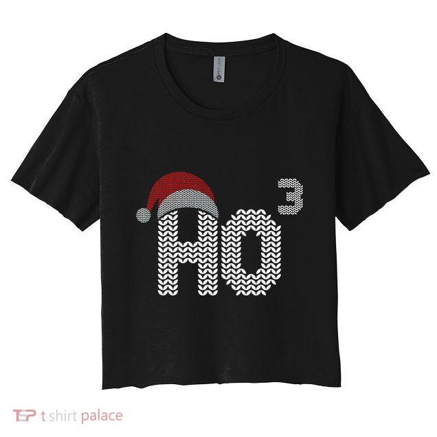 Ho Cubed Shirt Funny Christmas Math Teacher Gift Ho Ho Ho  Crop Top