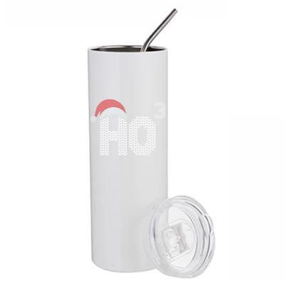 Ho Cubed Shirt Funny Christmas Math Teacher Gift Ho Ho Ho  Stainless Steel Tumbler