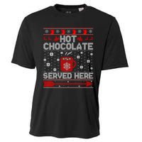 Hot Chocolate Served Here Christmas Ugly Gift Cooling Performance Crew T-Shirt