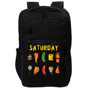 Hungry Caterpillars Saturday Funny Fruit Lover Always Hungry Impact Tech Backpack