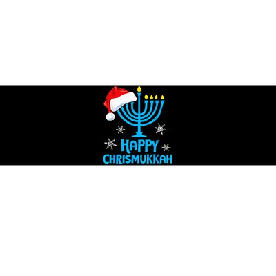 Happy Chrismukkah Santa Hat Christmas Hanukkah Sleep Bumper Sticker