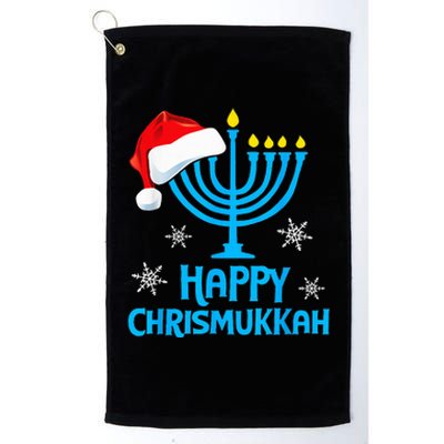 Happy Chrismukkah Santa Hat Christmas Hanukkah Sleep Platinum Collection Golf Towel