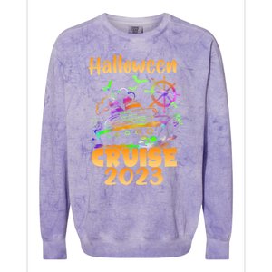 Halloween Cruise Squad Cruising Crew Spooky Season Family Gift Colorblast Crewneck Sweatshirt