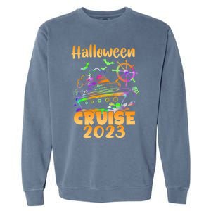 Halloween Cruise Squad Cruising Crew Spooky Season Family Gift Garment-Dyed Sweatshirt