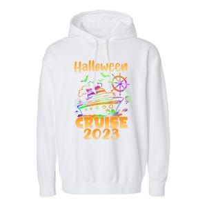 Halloween Cruise Squad Cruising Crew Spooky Season Family Gift Garment-Dyed Fleece Hoodie