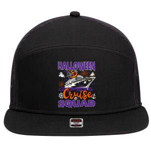 Halloween Cruise Squad Cruising Crew Spooky Season Family Cute Gift 7 Panel Mesh Trucker Snapback Hat