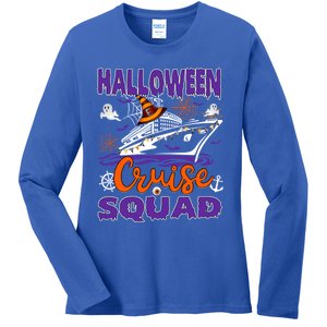 Halloween Cruise Squad Cruising Crew Spooky Season Family Cute Gift Ladies Long Sleeve Shirt