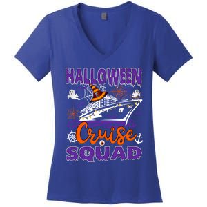 Halloween Cruise Squad Cruising Crew Spooky Season Family Cute Gift Women's V-Neck T-Shirt