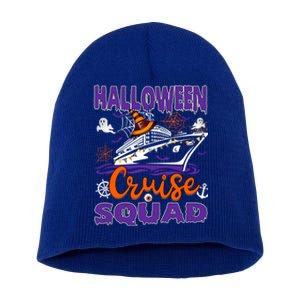 Halloween Cruise Squad Cruising Crew Spooky Season Family Cute Gift Short Acrylic Beanie