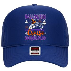 Halloween Cruise Squad Cruising Crew Spooky Season Family Cute Gift High Crown Mesh Back Trucker Hat