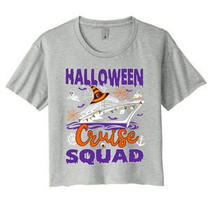 Halloween Cruise Squad Cruising Crew Spooky Season Family Cute Gift Women's Crop Top Tee