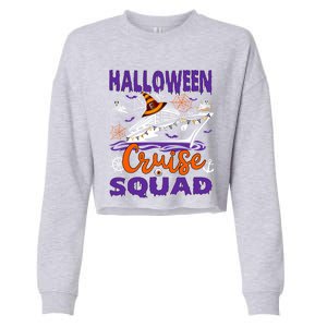 Halloween Cruise Squad Cruising Crew Spooky Season Family Cute Gift Cropped Pullover Crew